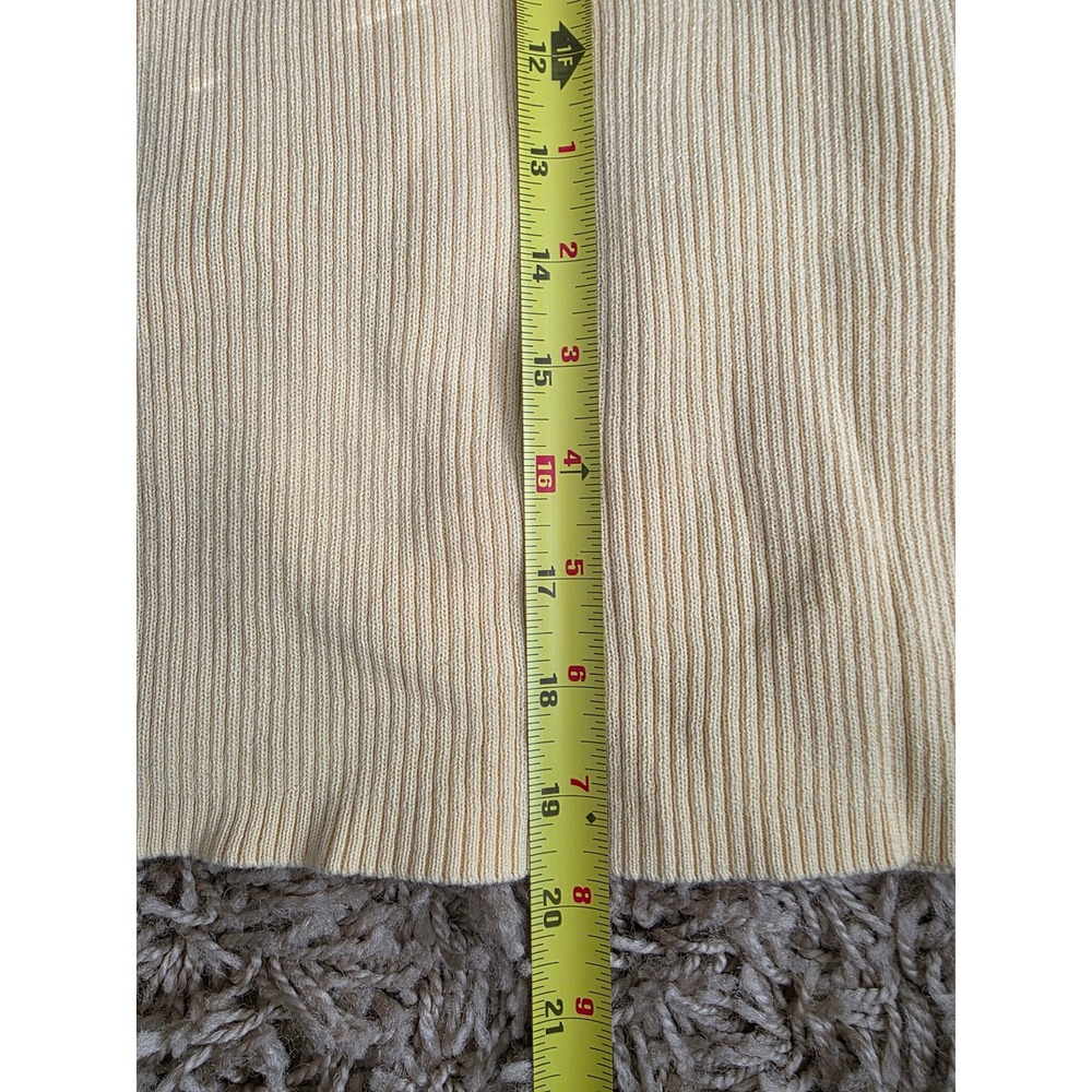 VTG Liz Claiborne Lizsport Yellow Ribbed Short Sleeve Cotton Sweater Wm‎ Sz PM - Picture 8 of 9
